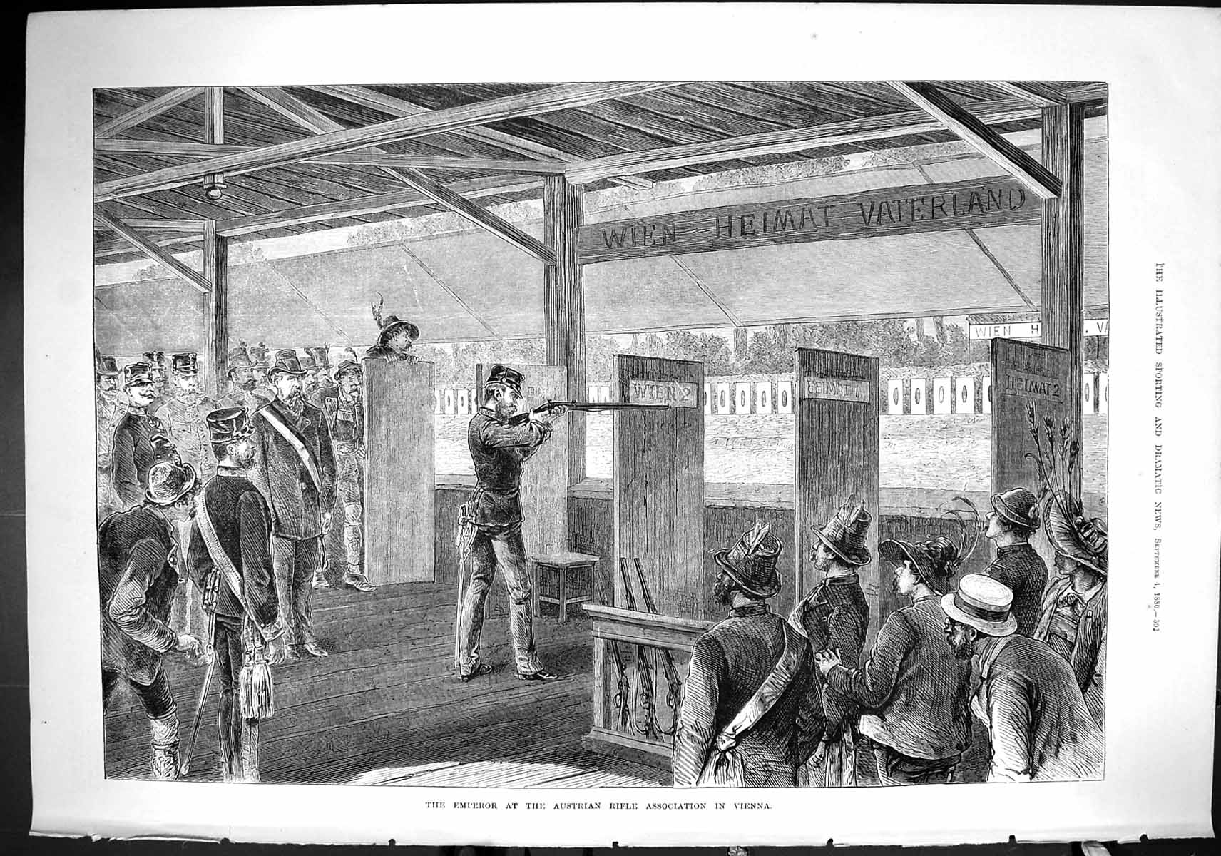 Old Sporting Dramatic News 1880 Emperor Austrian Rifle Association Vi Victorian
