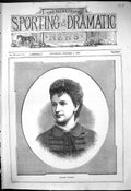 Original Old Antique Print 1880 Portrait Madame Essipoff Beautiful Woman 19th