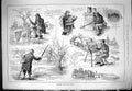 Original Old Antique Print 1880 River Floods Man Fishing Net Artist Painting