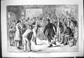 Old Antique Print 1880 Dancing School Ballinaboreen Music Entertainment 19th