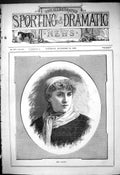 Original Old Antique Print 1880 Portrait Miss Alleyn Beautiful Woman Victorian