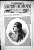 Original Old Antique Print 1880 Portrait Miss Harriett Jay Beautiful Woman 19th