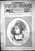 Original Old Antique Print 1880 Portrait Miss Stella Brereton Beautiful Woman
