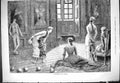 Original Old Antique Print 1880 Suggestion Winter Ladies Bowling Indoors 19th