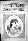 Original Old Antique Print 1881 Portrait Miss Gerard Ohpelia Beautiful Woman