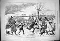 Antique Old Print 1881 Outsiders Pigeon Match Hunting Shooting Birds Sport 19th