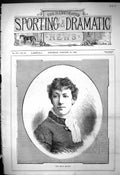 Original Old Antique Print 1881 Portrait Miss Maud Milton Beautiful Woman 19th