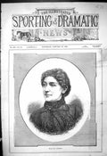 Original Old Antique Print 1881 Portrait Miss Eva Sothern Beautiful Woman 19th