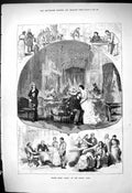 Original Old Antique Print 1881 Scene Jack Odeon Paris Theatre France Victorian