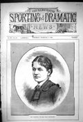 Original Old Antique Print 1881 Portrait Mrs Canninge Theatre Royal Haymarket