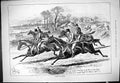 Original Old Antique Print 1881 Damaged Fresh Eager Horses Hunting Huntsmen