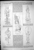 Original Old Antique Print 1881 Captious Critic Theatre Rosa Kate Munroe Lee