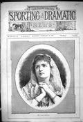 Original Old Antique Print 1881 Portrait Miss Isabel Bateman Beautiful Woman