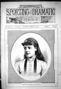 Original Old Antique Print 1881 Portrait Miss Phyllis Broughton Gaiety Theatre