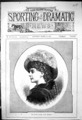 Antique Print 1881 Portrait Miss Maude Taylor Globe Theatre Beautiful Woman