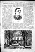 Old Antique Print 1881 Portrait Mr Boyce Victor Hugo Villa Avenue D'Eylau 19th