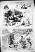 Old 1881 Salmon Fishing Nova Scotia Indian Family Ratting Hedgerows D Victorian
