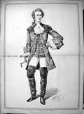 Original Old Antique Print 1881 Portrait Mr Sothern David Garrick Theatre 19th