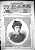 Original Old Antique Print 1881 Portrait Miss De Fonblanque Beautiful Woman