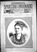 Original Old Antique Print Portrait Miss Marian Mackenzie Beautiful Woman 1881