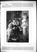 Original Old Antique Print 1881 Beautiful Women Art Sculpture Criticism 19th
