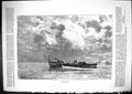Original Old Antique Print 1881 Dead Calm Boat Sea Fishing Fishermen Victorian