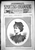 Original Old Antique Print Portrait Miss Masson Portia Beautiful Woman 1881