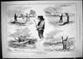 Old Antique Print 1881 Salmon Fishing Norway River Boat Angling Fishermen 19th
