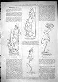 Old Antique Print 1881 Theatre Captious Critic Margot Lotos Flower Actors 19th
