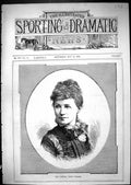 Antique Old Print Portrait Miss Clifford Court Theatre Beautiful Woman 1881