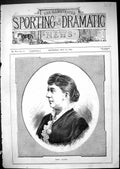 Original Old Antique Print Portrait Mme. Patey Beautiful Woman 1881 Victorian