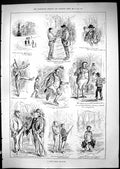 Original Old Antique Print Day Rook Shooting Birds Hunting Sport 1881 Victorian