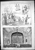 Antique Print Concordia Theatre Canton China 1881 May Boat Races Cambridge 19th