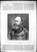 Original Old Antique Print Portrait Duke Saxe-Meiningen Man 1881 19th