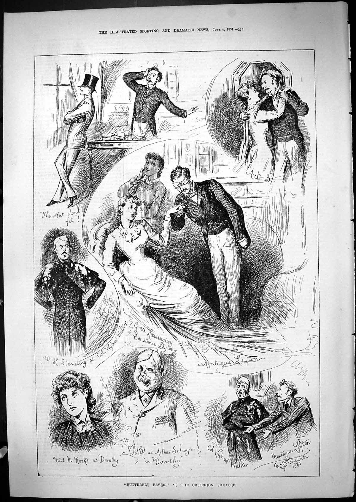 Original Old Antique Print 1881 Canoeing Canada River Boats Romance Sport Swain