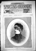 Original Old Antique Print Portrait Beautiful Woman Miss Rose St. George 1881