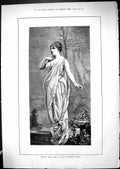 Antique Old Print 1881 Portrait Madame Marie Roze Helen Boito'S Faust Theatre