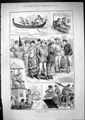 Old 1881 Henley Regatta Venice River Thames Mandolinata Entertainment Victorian