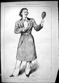 Antique Print 1881 Portrait Mr Herbert Standing Signor Smithereeni Theatre 19th