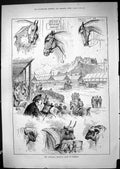 Old 1881 Highland Society Show Stirling Scotland Draught Horses Cows Victorian