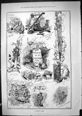 Old Print 1881 Tourist Tramp Mountain Climbing Rain Victoria Cows Country 19th
