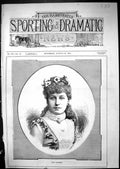 Original Old Antique Print 1881 Portrait Beautiful Woman Miss Jamieson 19th