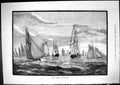 Original Old Antique Print 1881 Sailing Matches Stockholm Yachts Boats Sport