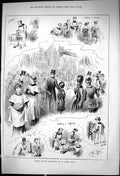 Old 1881 Straw Plaiting Exhibition St. James'S Hall Industry Plaiting Victorian