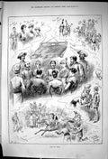 Old 1881 Life India Horse Racing Dinner Party Sporting Rajah John Swa Victorian