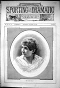 Original Old Antique Print 1881 Portrait Miss Alice Ingram Beautiful Woman 19th