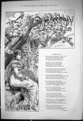Old 1881 Illustration Story Autumn Leaves Sprin Lady Sitting Tree Cle Victorian