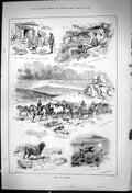 Old 1881 Peeps Dartmoor Horses Pig Fisherman Path Tavistock Fair John Victorian