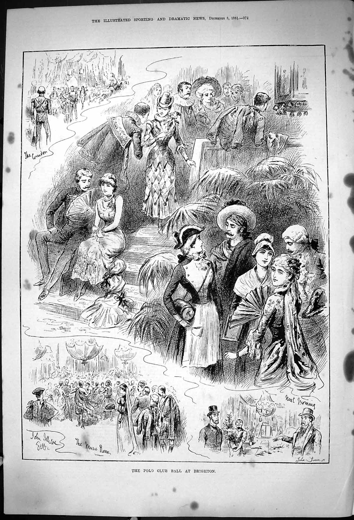 Old 1881 Polo Club Ball Brighton Music Room Entertainment John Swain Victorian