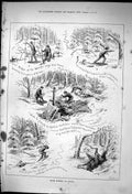 Antique Old Print 1881 Moose Hunting Canada Parker Shooting Sport John Swain